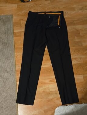 Nwot Egara Men's Black Dress Pants Accent 34 Waist